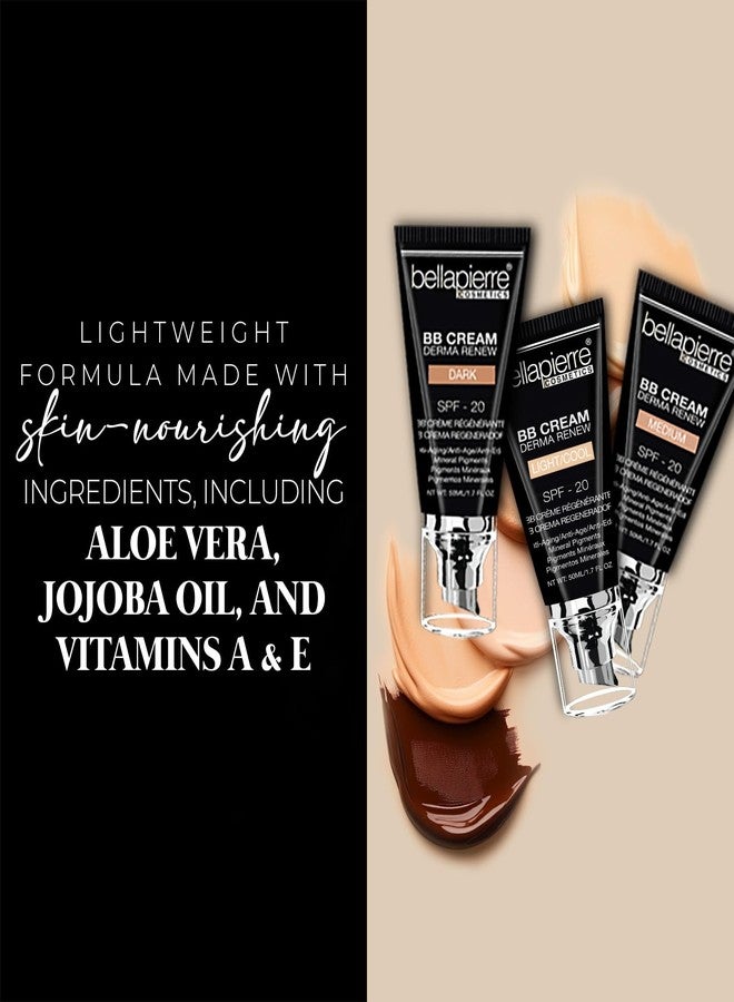Bellapierre BB Cream SPF 20 – Mineral Sunscreen & Liquid Foundation, Lightweight Face Moisturizer with Buildable Coverage, Matte Finish, Non-Toxic, Paraben-Free, Cruelty-Free – 1.7 oz - Dark Cool - Image 3